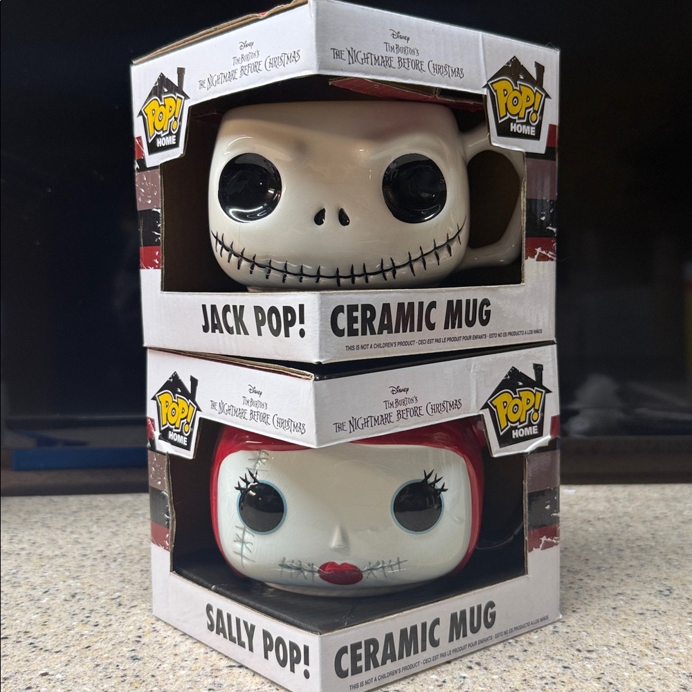 NBC ceramic mugs, Jack and Sally